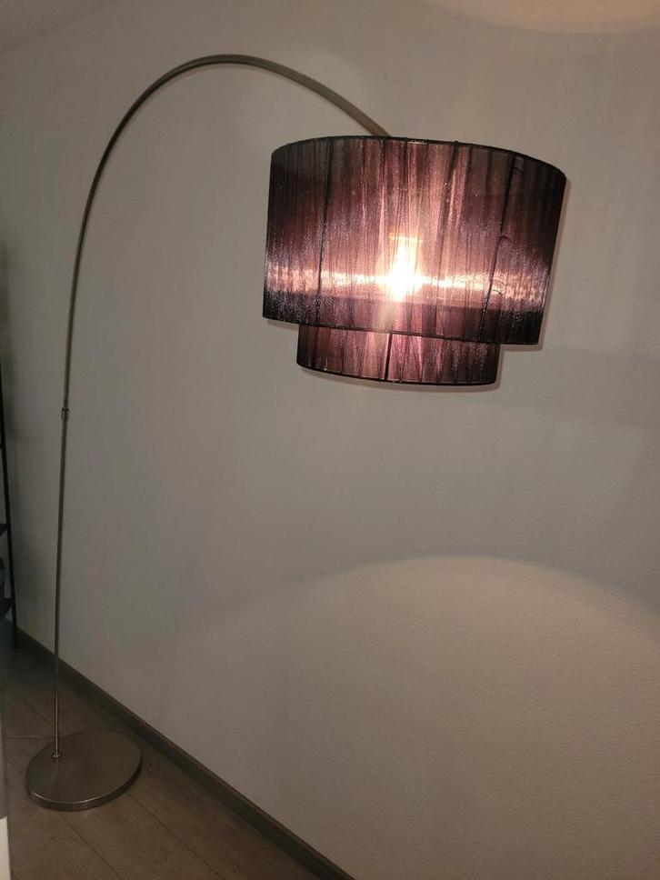 Booglamp Vloerlamp hanglamp lamp rvs chrome zwart boek lezen, Huis en Inrichting, Lampen | Vloerlampen, Zo goed als nieuw, 150 tot 200 cm