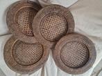 4 onderborden geweven rotan, Huis en Inrichting, Ophalen, Zo goed als nieuw, Bord