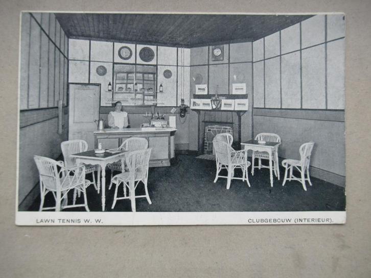 Den haag - Interieur personeel Clubgebouw Lawn Tennis WW, Verzamelen, Ansichtkaarten | Nederland, Gelopen, Zuid-Holland, Voor 1920
