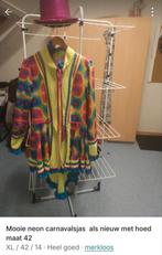 Carnavalsjas neon met hoed xl, Ophalen of Verzenden, Zo goed als nieuw, Maat 46/48 (XL) of groter, Carnaval