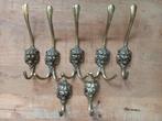 Vintage. Kapstok haken met o.a.leeuwenkop. 13 haken, Ophalen of Verzenden