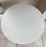 Bijzettafel wit/hout rond 48cm. Hoogte 44cm, Huis en Inrichting, Ophalen, Minder dan 45 cm, Minder dan 55 cm, Gebruikt