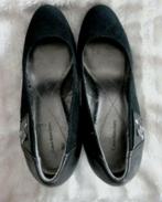 Zwarte suède/leren pumps met high heels van Calvin Klein, Pumps, Verzenden, Zwart, Zo goed als nieuw