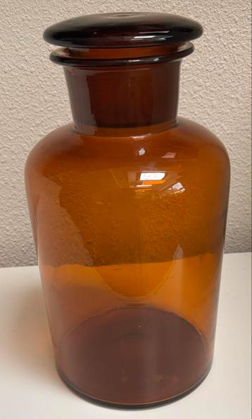 Antieke Apothekersfles, bruin glas beschikbaar voor biedingen
