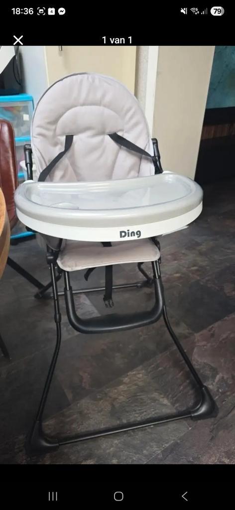 Ding kinderstoel - nieuw, Kinderen en Baby's, Kinderstoelen, Nieuw, Overige typen, Afneembaar eetblad, Gordel(s), Ophalen
