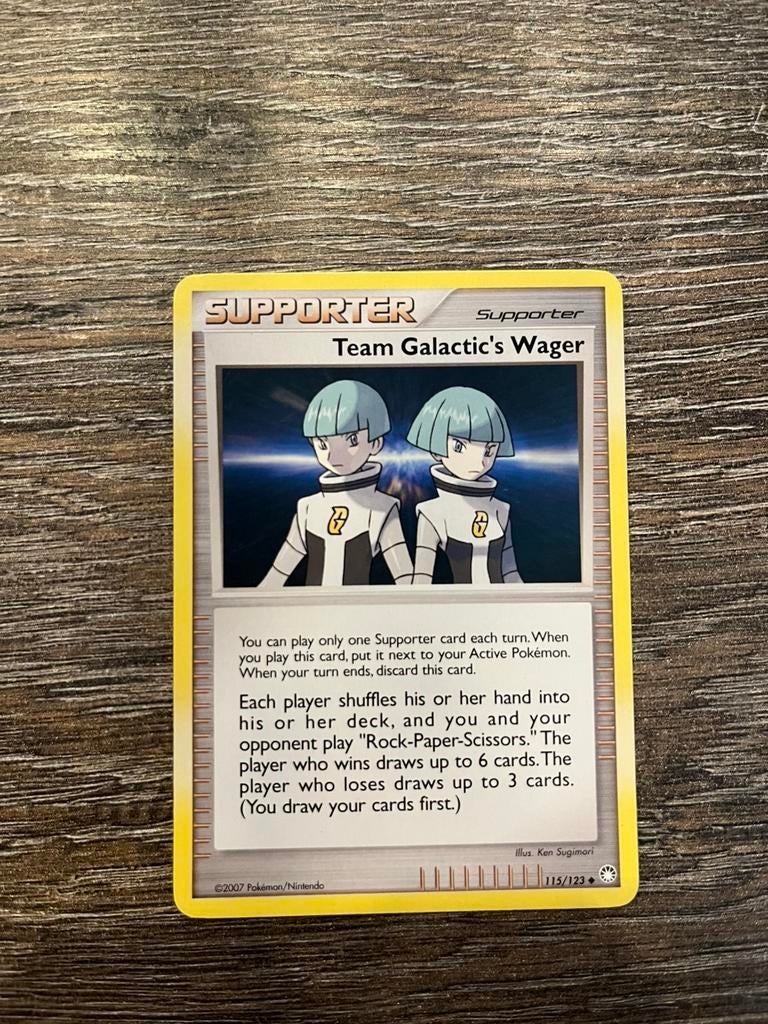 Team Galactic’s Wager MT 115/123, Hobby en Vrije tijd, Verzamelkaartspellen | Pokémon, Zo goed als nieuw, Meerdere kaarten, Ophalen of Verzenden