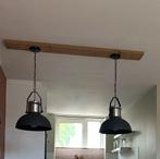 Industriële hanglamp inclusief houten plank., Ophalen, Overige materialen, Zo goed als nieuw, Minder dan 50 cm