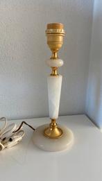 Vintage gouden marmeren tafellamp lampenvoet, Verzenden, Gebruikt, Minder dan 50 cm