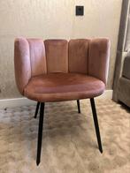 Oud roze suede schelpen stoel, Ophalen, Gebruikt, Overige kleuren, Eén