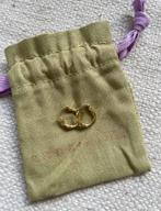 Goldplated Small Organic Hoop Earrings Anna + Nina, Overige materialen, Ophalen of Verzenden, Goud, Hangers