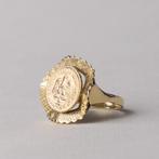 vintage 14 karaat gouden Mexico peso coin ring met 20ct munt, Sieraden, Tassen en Uiterlijk, Ringen, Verzenden, Zo goed als nieuw