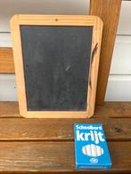 Dubbelzijdig krijtbord leitje met schoolbord krijt, Diversen, Schoolborden, Ophalen of Verzenden
