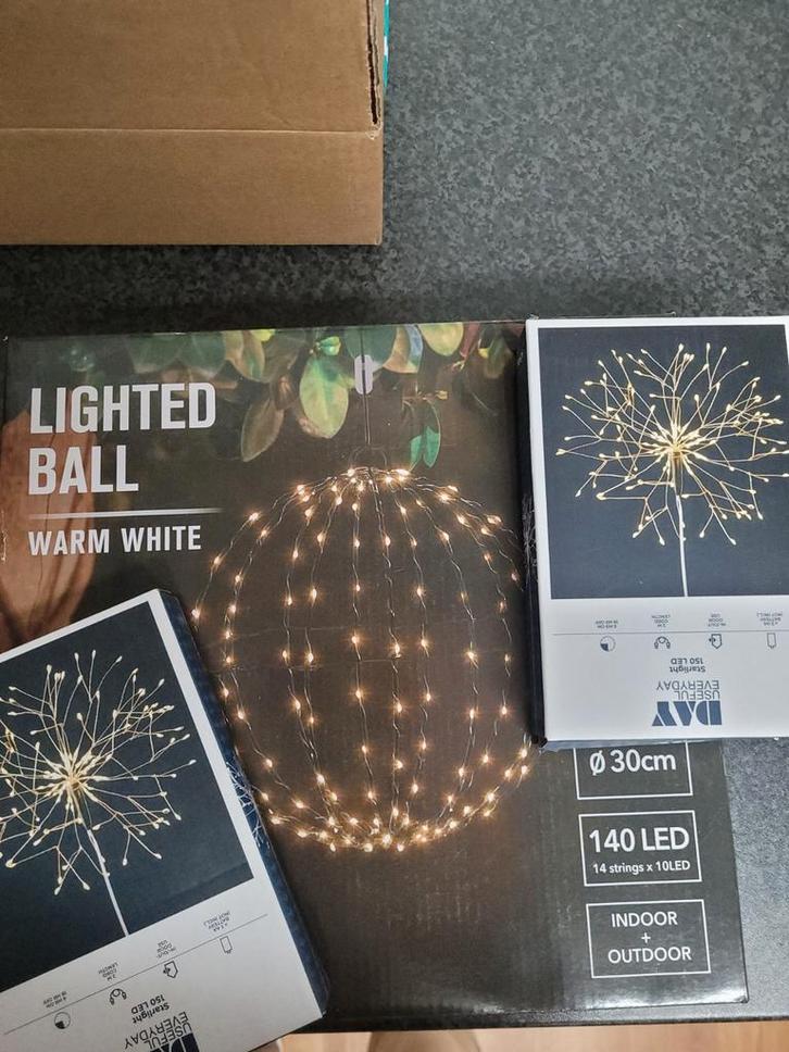 Lichtgevende Bal & Starlight Decoratie, Huis en Inrichting, Lampen | Hanglampen, Nieuw, Minder dan 50 cm, Kunststof, Metaal, Ophalen of Verzenden