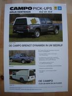 Opel / Isuzu Campo Brochure 1988 – Pickup Pick up, Ophalen, Opel, Opel, Zo goed als nieuw