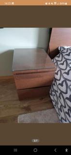 2x Malm nachtkastje Ikea bruin ladenkast ladekast, Huis en Inrichting, Slaapkamer | Nachtkastjes, Minder dan 45 cm, 55 tot 70 cm