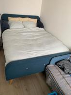 IKEA twijfelaar bed & glostad 2-zits bank, Ophalen, Gebruikt, Blauw, 140 cm