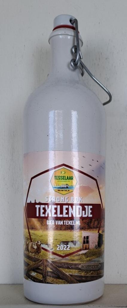 Texelendje Strong Bok 2022 Bierkruik van Tesselaar leeg, Verzamelen, Biermerken, Gebruikt, Flesje(s), Overige merken, Ophalen of Verzenden