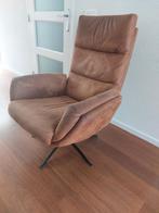 Draaifauteuil, draaistoel, bruin - camel, Huis en Inrichting, Fauteuils, Ophalen, Gebruikt, 75 tot 100 cm, Metaal