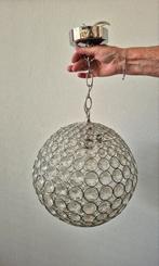 Stijlvolle hanglamp, kristal bol, Huis en Inrichting, Lampen | Hanglampen, Ophalen, 50 tot 75 cm, Zo goed als nieuw, Glas