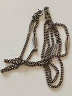Lange Vintage zilveren ketting, Sieraden, Tassen en Uiterlijk, Antieke sieraden, Ophalen of Verzenden, Zilver, Ketting