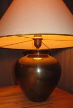 Schemerlamp met koperen voet/tafellamp, Huis en Inrichting, Lampen | Tafellampen, Ophalen of Verzenden, Metaal, Minder dan 50 cm
