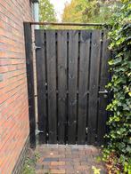 Houten zwart gebeitste poort 180/110 compleet + beslag/slot, Tuin en Terras, Schuttingen, Ophalen, Minder dan 3 meter, Hout, 1 tot 2 meter