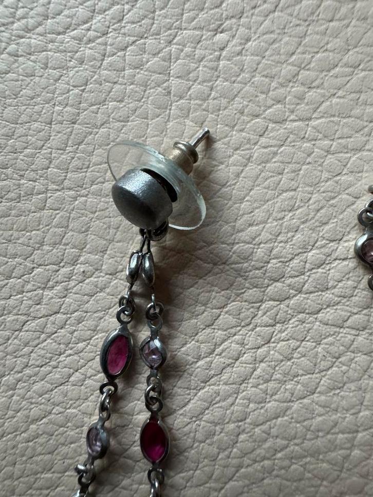 18K Gouden Oorbellen met Robijn - Handgemaakt & Uniek!, Sieraden, Tassen en Uiterlijk, Oorbellen, Zo goed als nieuw, Hangers, Goud