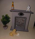 3) Houten Schouw voor kachel / haard + decoratie schaal 1:12, Ophalen of Verzenden, Zo goed als nieuw, Decoratie