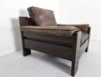 Brutalist Lounger Harry de Groot voor Leolux, Ophalen, Gebruikt, Brutalist, harry de groot, leolux, vintage, lounger, leer, patin