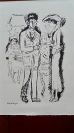Kees van Dongen,’Rendez-vous’zw/w litho,zie ook ex in kleur, Ophalen of Verzenden