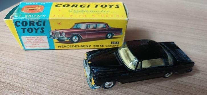 Vintage Corgi Toys nr. 253: Mercedes-Benz 220 SE Coupé, Hobby en Vrije tijd, Modelauto's | 1:43, Gebruikt, Auto, Corgi, Ophalen