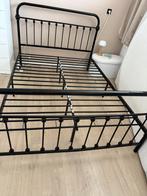 2 persoonsbed, Zwart, Tweepersoons, Zo goed als nieuw, 200 cm