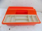 Curver jaren 80 oranje naaidoos gereedschapskist opbergkist, Ophalen of Verzenden, Gebruikt