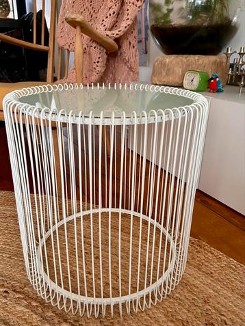Kare Design Wire salontafel wit/glas beschikbaar voor biedingen