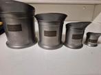 4 antieke tinnen kannetjes IZGST NOSTALGIE, Antiek en Kunst, Antiek | Tin, Ophalen of Verzenden