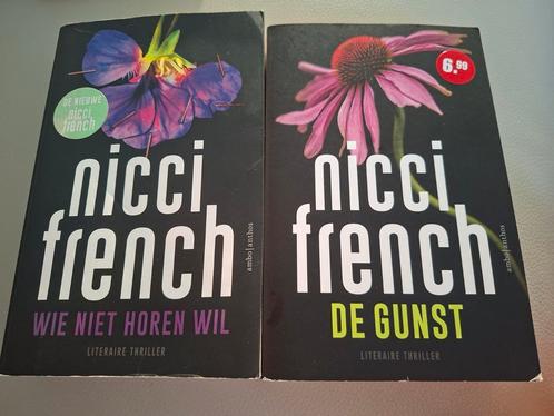 Nicci French - De gunst en Wie niet horen wil voor € 5, Boeken, Thrillers, Zo goed als nieuw, Nederland, Ophalen of Verzenden