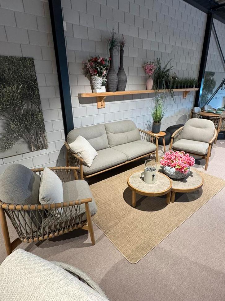 Nora loungeset teak hout 4 Seasons outdoor, Tuin en Terras, Tuinmeubel-accessoires, Zo goed als nieuw, Ophalen of Verzenden