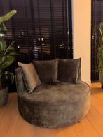 Ronde fauteuil olijfgroen, Ophalen, Zo goed als nieuw