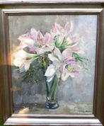 Frans Manders, stilleven met een Amaryllis op paneel., Ophalen