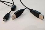 Mini USB naar 2x USB Externe hardeschijf behuizing kabel, Computers en Software, Ophalen of Verzenden, Zo goed als nieuw