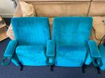 Vintage:2 bioscoopstoelen, Huis en Inrichting, Fauteuils, Ophalen, Zo goed als nieuw, Minder dan 50 cm