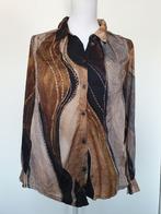 Summum blouse met organische print maat 38. Zwart, bruin, Summum Woman, Maat 38/40 (M), Ophalen of Verzenden, Bruin