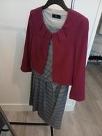 Prachtige grijze jurk, couturier: Mart Visser, Kleding | Dames, Jurken, Maat 38/40 (M), Zo goed als nieuw, Knielengte, Grijs