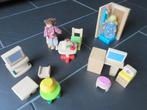 Houten poppenhuis meubelset met popjes, 21delig., Ophalen of Verzenden, Gebruikt, Toebehoren