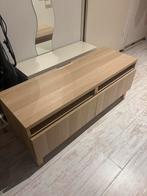 IKEA BESTÅ Tv-meubel wit gelazuurd eikeneffect, Ophalen, 100 tot 150 cm, Eikenhout, Zo goed als nieuw