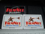 3x sticker FilmNet logo abonnee televisie goed bekeken, Verzenden, Zo goed als nieuw, Film, Tv of Omroep