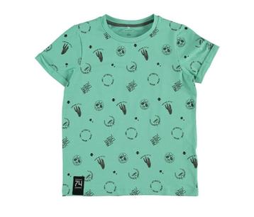 Name It jongens shirt t-shirt turquoise zwart maat 134-140 beschikbaar voor biedingen