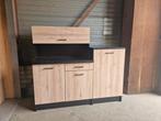 Keuken bruin zwart 160 cm Nieuw, Huis en Inrichting, Keuken | Complete keukens, Overige materialen, Zwart, Nieuw, Enkelwandige keuken