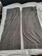 Gordijnen.                  Bruin / wit.    Hoogte 160 cm, Gebruikt, 150 tot 200 cm, Ophalen of Verzenden, 150 tot 200 cm