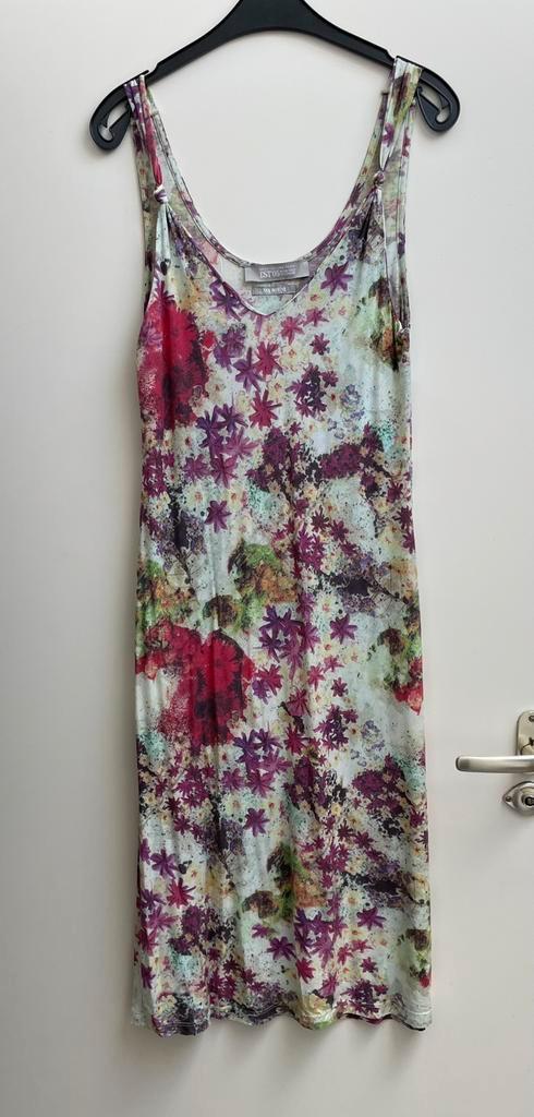 Rene van der Wijck/Est ‘05 jurk met prachtige print 38, Kleding | Dames, Jurken, Zo goed als nieuw, Maat 38/40 (M), Overige kleuren